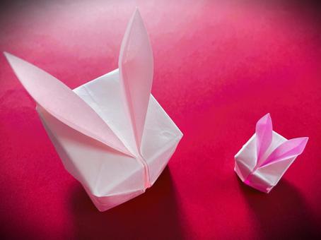 Origami work (Family balloon rabbit) 2, JPG Origami work (Family balloon rabbit) 2, JPG