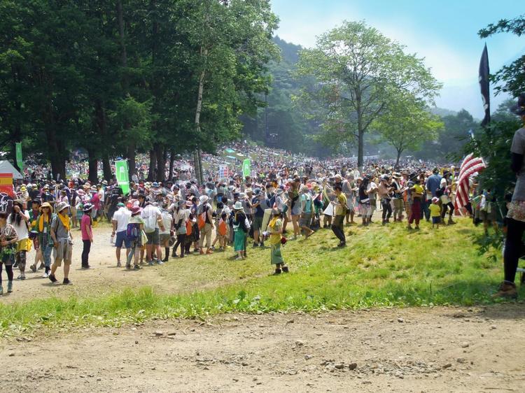 野外フェス　群衆　山 野外フェス,自然,イベントの写真素材