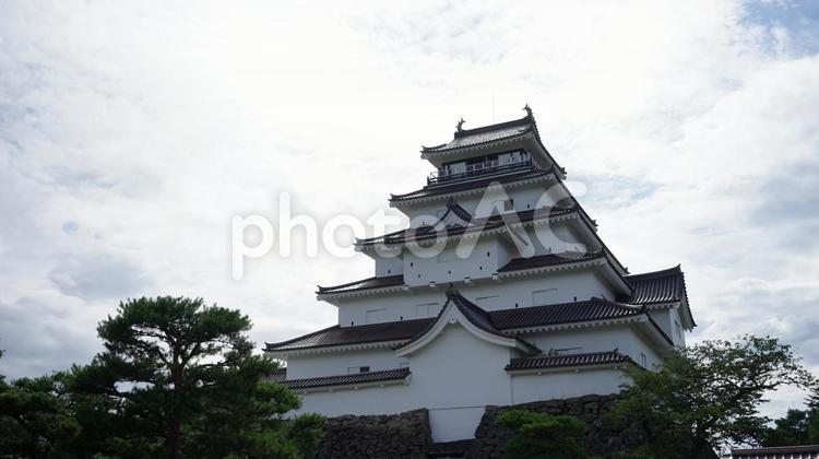 会津若松城（鶴ヶ城）の威容4 会津若松城,鶴ヶ城,福島県の写真素材