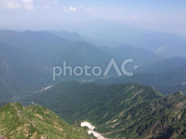 谷川岳　山頂からの景色 谷川岳,山,登山の写真素材