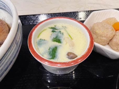 Photo, ginkgo, steamed cup, egg dish, 