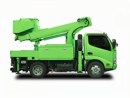 高所作業車 緑 高所作業車 緑 高所作業車,緑,オレンジの写真素材