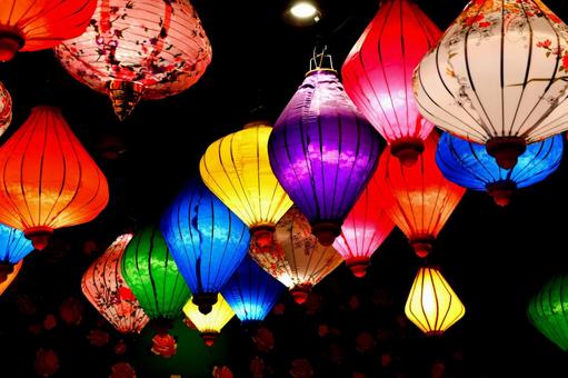 綺麗なランタン ランタン,灯篭,ベトナムの写真素材