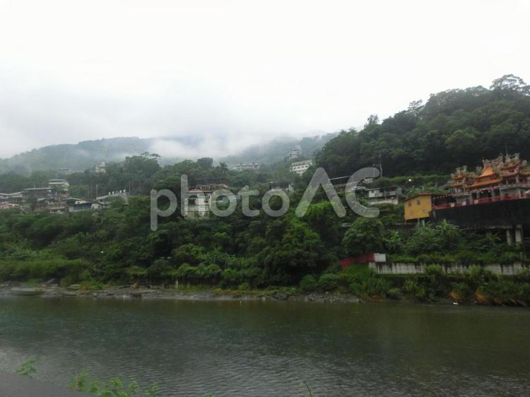台湾の烏來にて 台湾,烏來,ウーライの写真素材
