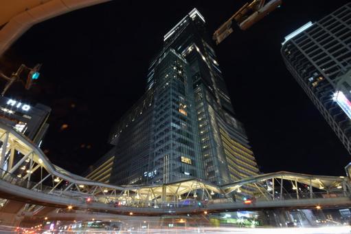 あべのハルカスの夜景 ハルカス,大阪,夜景の写真素材