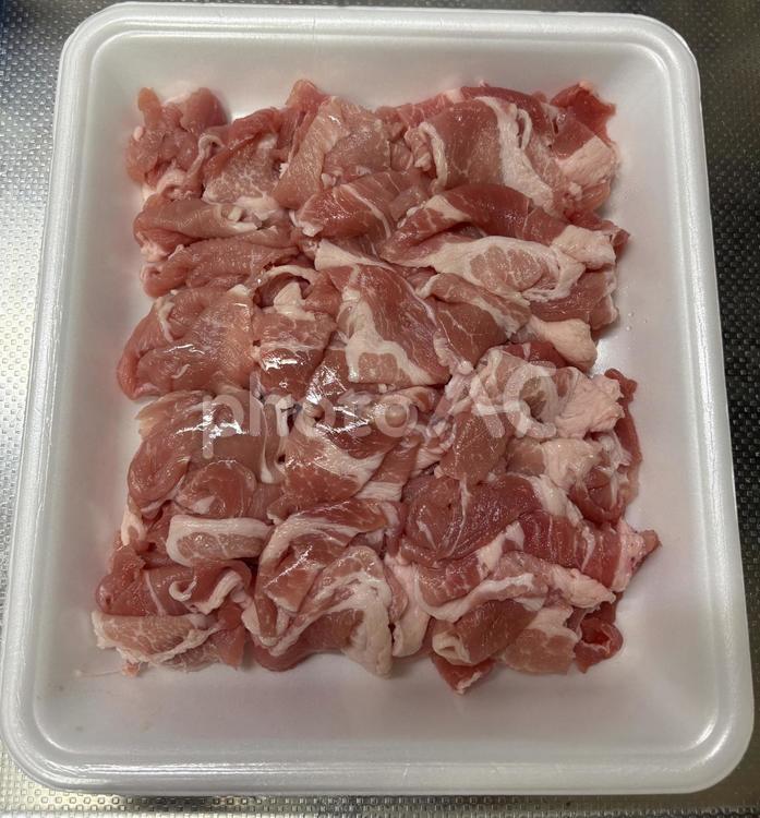 豚こま肉(生) 豚肉,豚こま,小間切れの写真素材