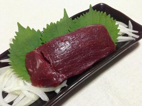 馬肉のロースブロック肉（桜肉・馬刺し用 馬肉,上赤身,ロースの写真素材