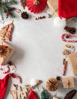 クリスマスフレーム中央に空白あり クリスマスフレーム中央に空白ありの写真