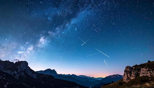 満天の星と天の川の絶景 満天の星と天の川の絶景の写真