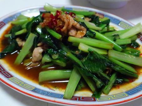 青菜の炒め物 青菜の炒め物 青菜炒め,青菜,野菜の写真素材