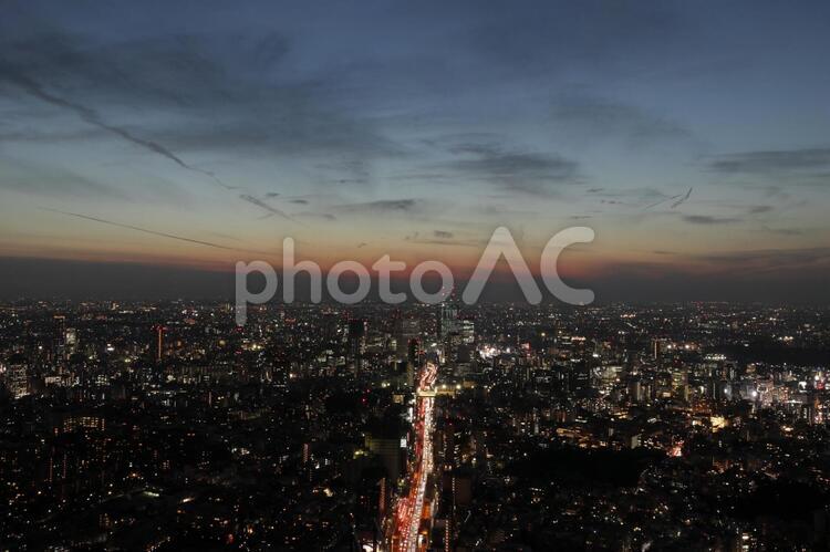 夕暮れの東京 日没,東京,夕暮れの写真素材