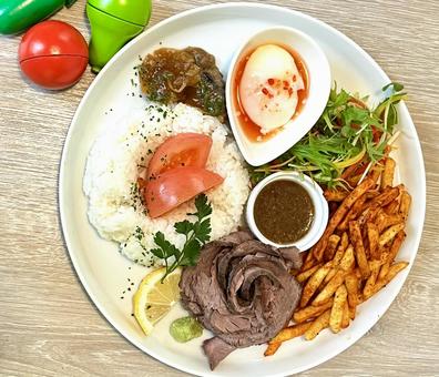 ローストビーフ ローストビーフ ローストビーフ,ローストビーフプレート,ランチの写真素材