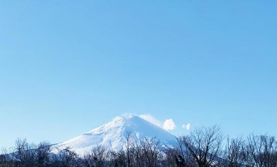 冠雪する冬の富士山 冠雪する冬の富士山 冠雪,冬,富士山の写真素材