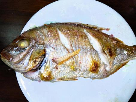チダイの塩焼き チダイの塩焼き チダイ,塩焼き,鯛の写真素材