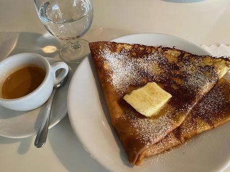 クレープ クレープ,バター,シュガーの写真素材