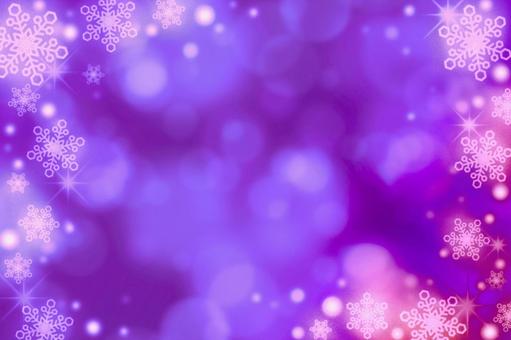 雪の結晶 冬イメージの背景(パープル)4 雪の結晶,スノーフレイク,フレームの写真素材