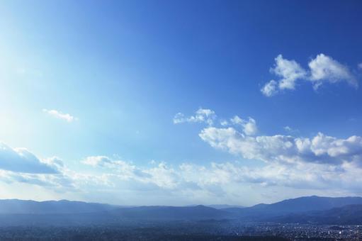 冬の空1月3 冬,1月,青空の写真素材
