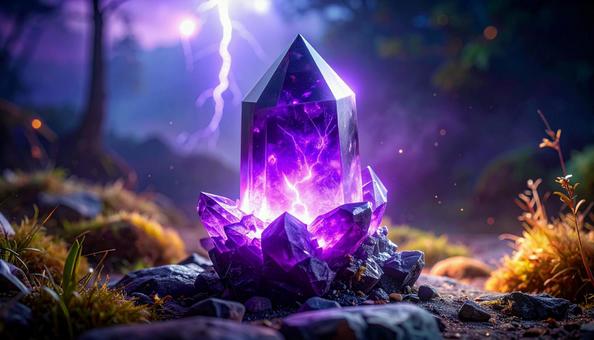 雷光に包まれる魔法の結晶 雷光に包まれる魔法の結晶の写真