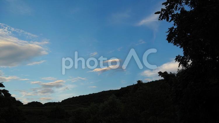 夕暮れの空 自然,風景,秋の写真素材