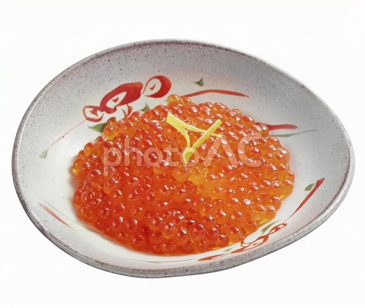 いくら　白背景 いくら,魚卵,卵の写真素材