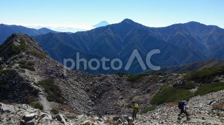 日本　山梨　仙丈ケ岳 日本,山梨,仙丈ケ岳の写真素材