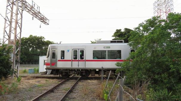 ダイヤモンドクロスを通過中の名鉄電車 ダイヤモンドクロスを通過中の名鉄電車 ダイヤモンドクロス,ダイヤモンドクロッシング,dcの写真素材