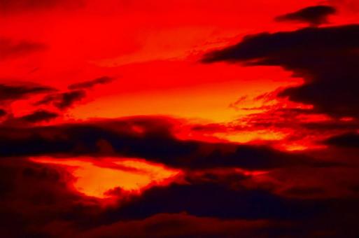 暗くなりゆく夕空 暗くなりゆく夕空の写真