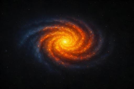 輝度高い渦巻核の写真