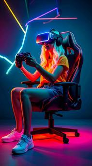 ゲーマー女子の写真