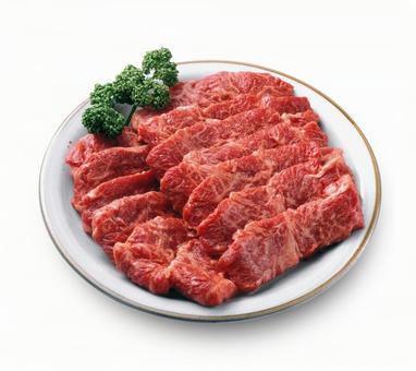 焼き肉用牛肉 皿盛り 焼き肉用牛肉 皿盛りの写真