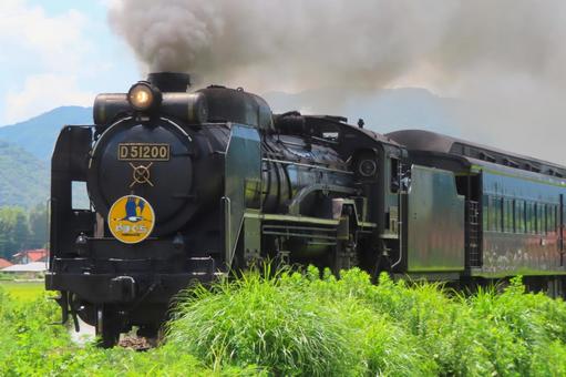 SLやまぐち号 D51 SLやまぐち号 D51 sl,d51,やまぐち号の写真素材