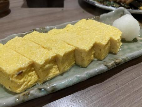 厚焼き玉子 厚焼き玉子,だし巻き卵,卵焼きの写真素材