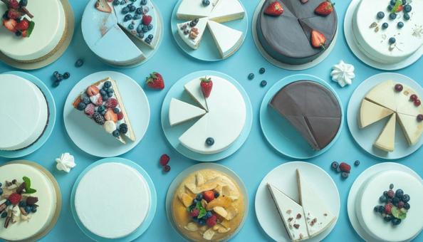 たくさんのケーキ たくさんのケーキの写真