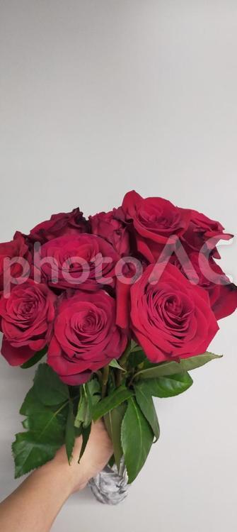 薔薇の花束 バラ,薔薇,赤の写真素材