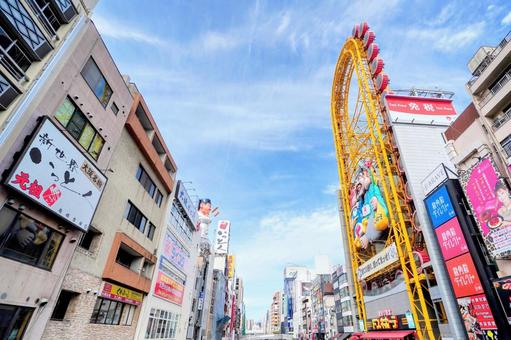 大阪・道頓堀の看板群 道頓堀,繁華街,看板の写真素材