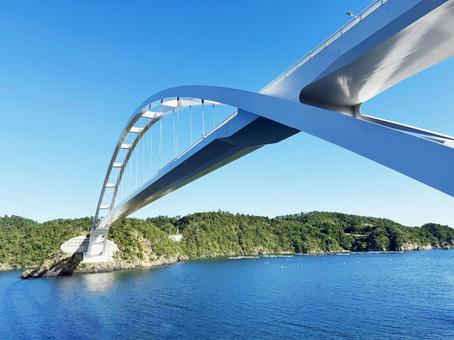 女川町の出島大橋の写真
