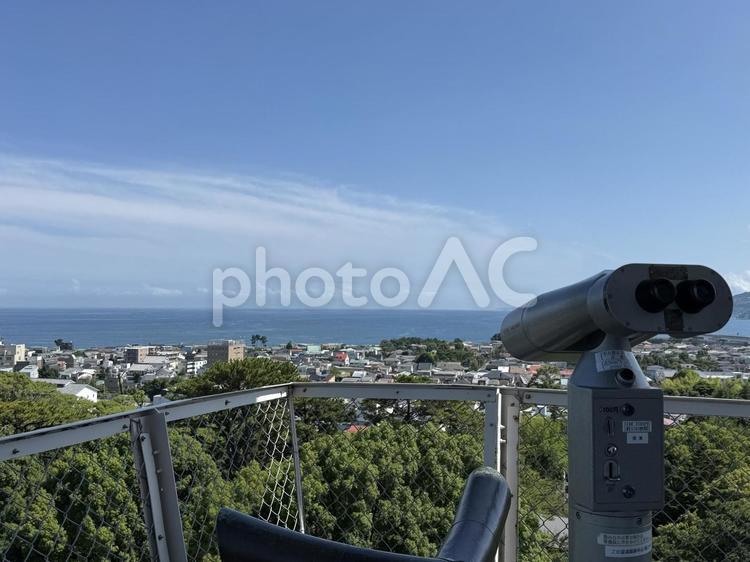 小田原城から見た小田原の街 街,空,旅の写真素材