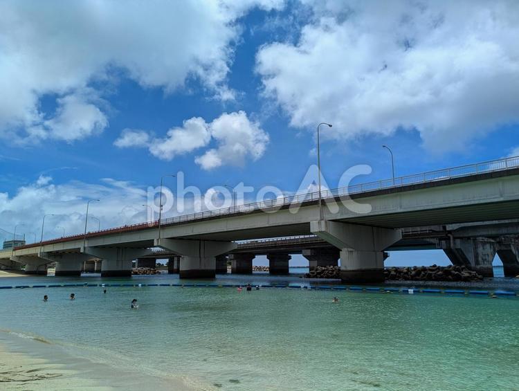 沖縄県那覇市　波の上ビーチ 沖縄県,那覇市,波の上ビーチの写真素材