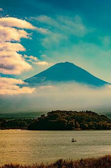 富士山と湖 富士山と湖 富士山,自然,景色の写真素材
