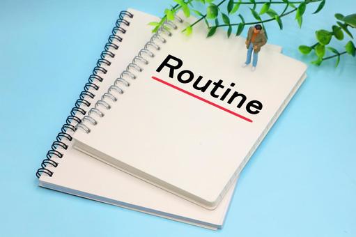 ルーティンの文字素材 ルーティン,日常,習慣の写真素材