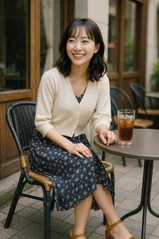 テラス席のひととき テラス席のひとときの写真