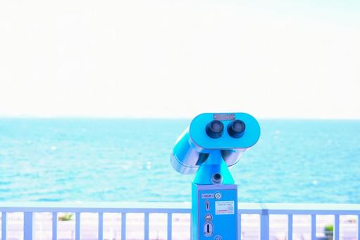 オーシャンビューの望遠鏡 オーシャンビューの望遠鏡 海,オーシャンビュー,望遠鏡の写真素材