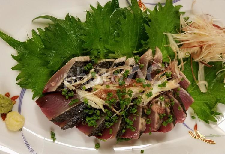 鰹のたたき カツオ,鰹,夏の味覚の写真素材