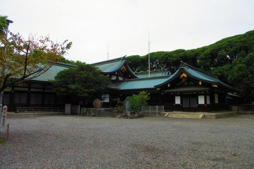 愛知県-真清田神社-本殿・渡殿・祭文殿 愛知県-真清田神社-本殿・渡殿・祭文殿 真清田神社,神社,尾張国の写真素材
