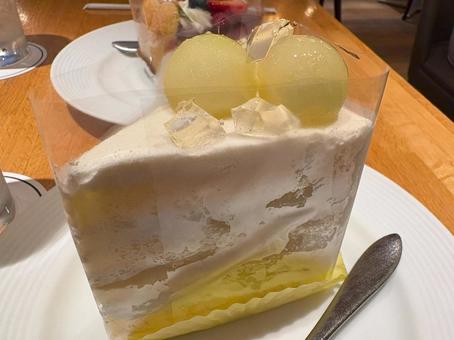 メロンのショートケーキ メロンのショートケーキの写真