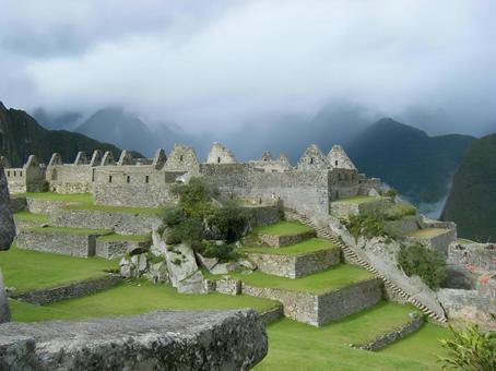 天空のインカ遺跡・マチュピチュ machupicchu,世界遺産,インカ文明の写真素材