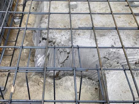 住宅基礎工事風景 住宅,基礎工事,鉄筋の写真素材