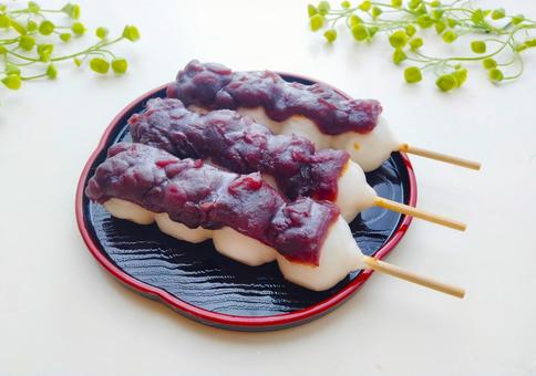 串団子 あんこ 串団子 あんこ 串だんご,お団子,あん団子の写真素材
