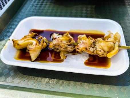 つぶ貝焼き つぶ貝,焼き,串の写真素材