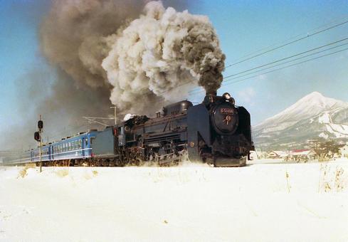 磐越西線を行く d51498,磐越西線,会津若松駅の写真素材